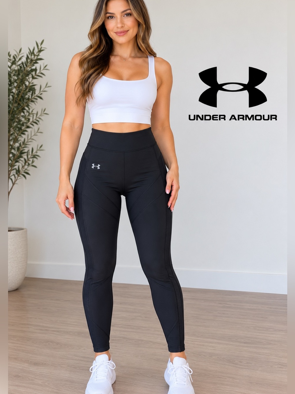 Under Armour Women’s Black High-Waist Training Leggings size m nwt
